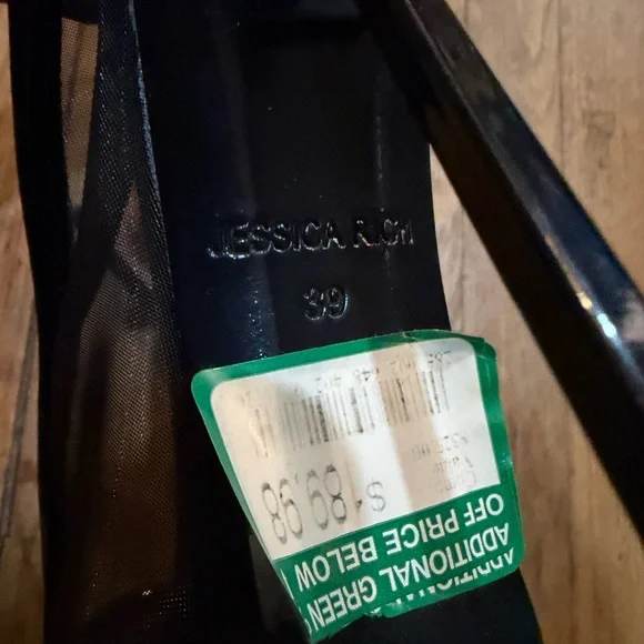 Jessica Rich Transparent Mesh Stiletto Heels – Black – Size 39 - Picture 6 of 7